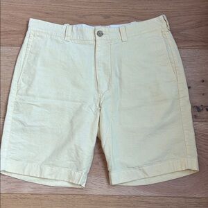 J. Crew Light Yellow Flat Front Shorts (Size 33)